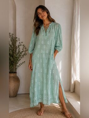 Raga Embroidered Long Sleeve Boho Maxi Dress✨NWT NEW